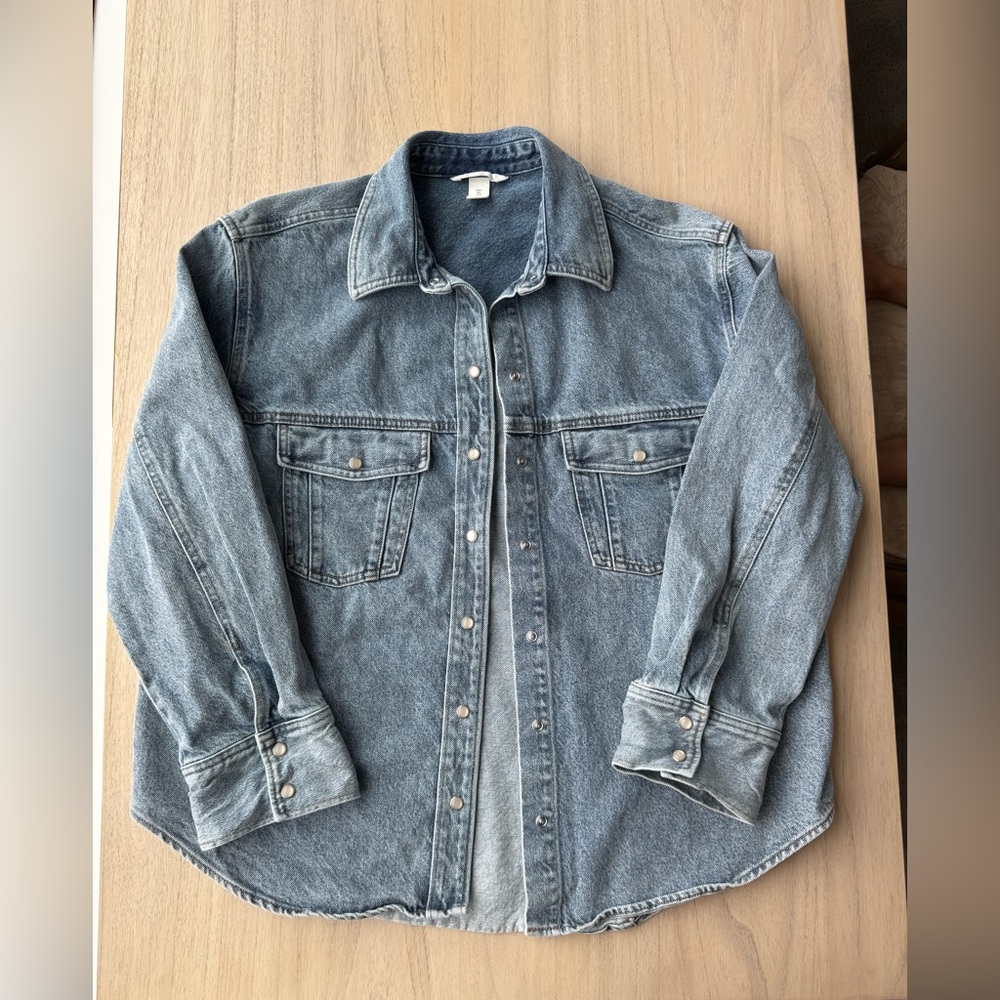 H&M Women’s Denim Button-Up Shirt